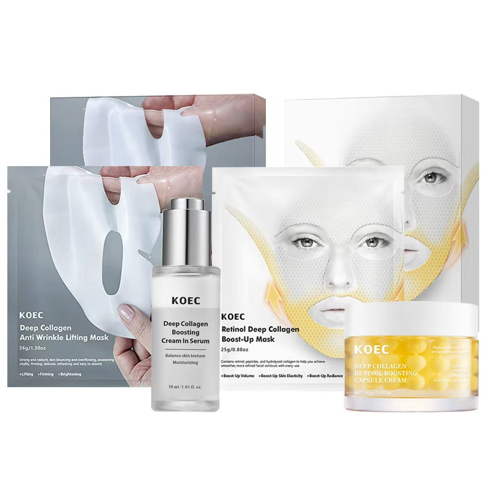 peptide Collagen Skincare Set with Ampoule and Cream