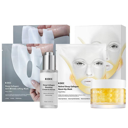 peptide Collagen Skincare Set with Ampoule and Cream