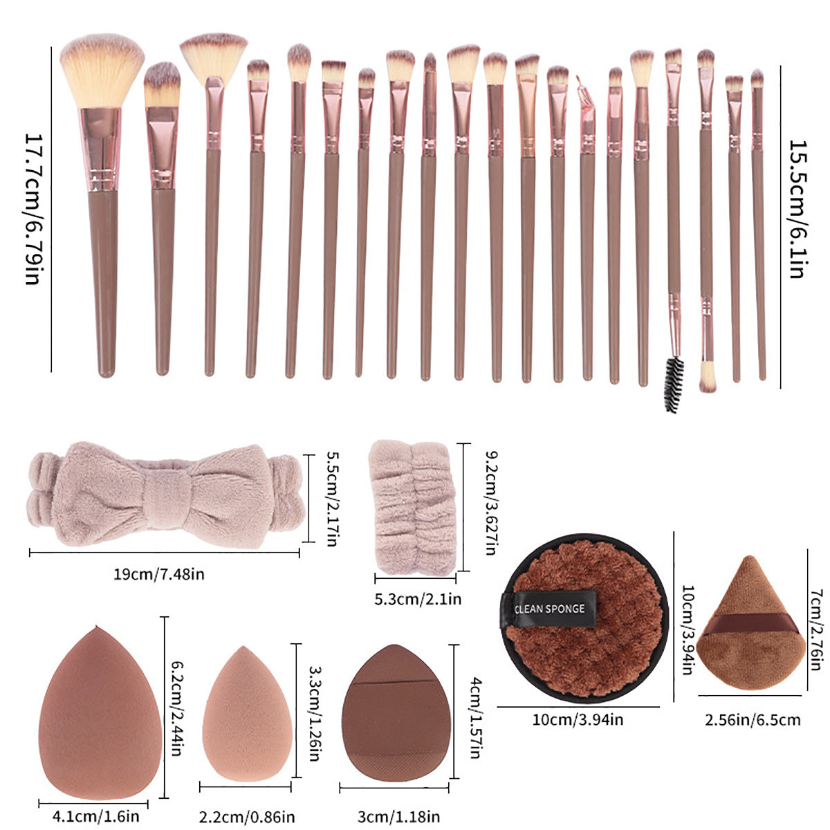 Professional Makeup Brush and Sponge Set