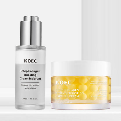 peptide Collagen Skincare Set with Ampoule and Cream