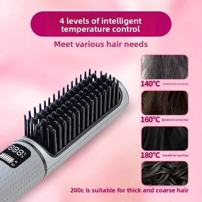 Mini Wireless Rechargeable Hair Straightener and Curling Iron