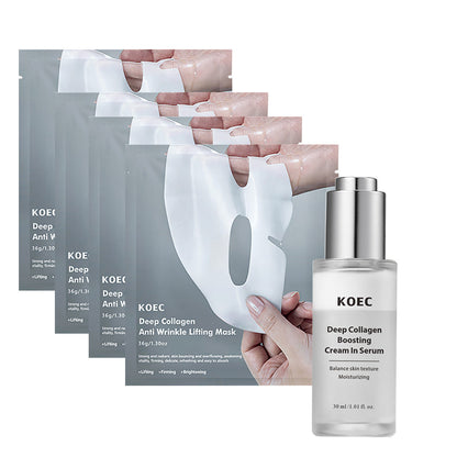 peptide Collagen Skincare Set with Ampoule and Cream
