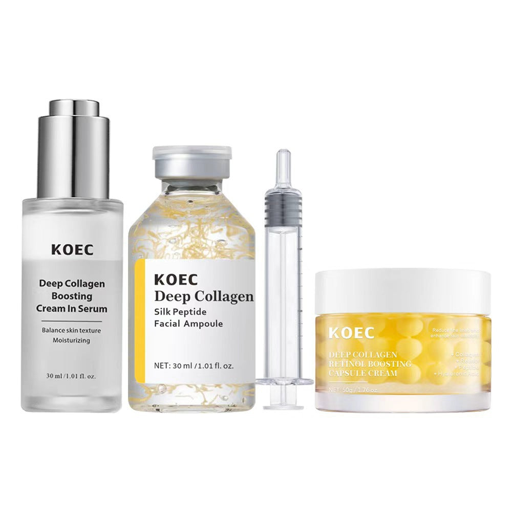 peptide Collagen Skincare Set with Ampoule and Cream